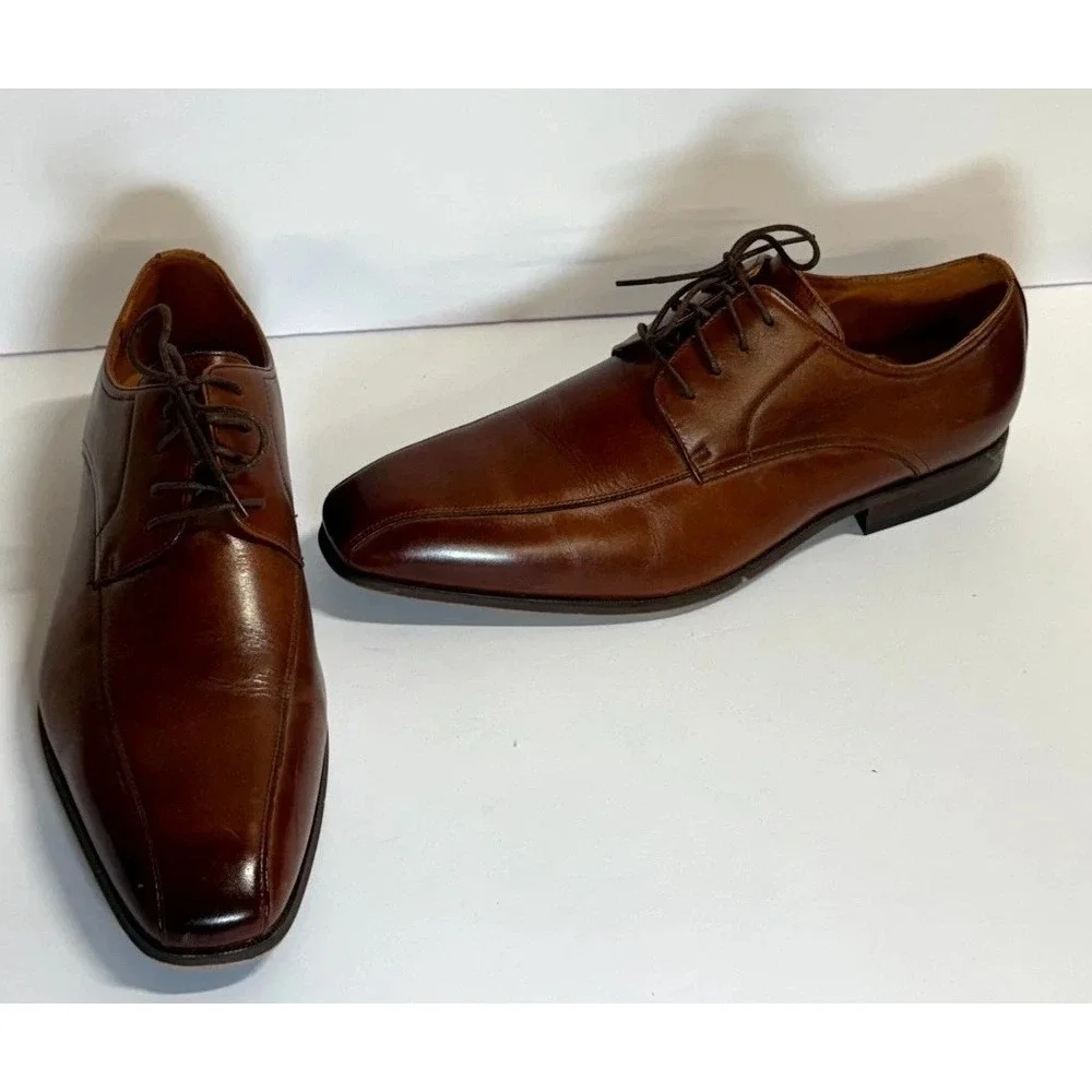 Florsheim Corbetta 14181-221 Mens 13 D Dress Shoes Cognac Brown Bike Toe Oxford